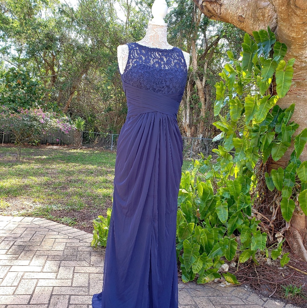 Brand New David's Bridal Navy Blue Dress Size 8